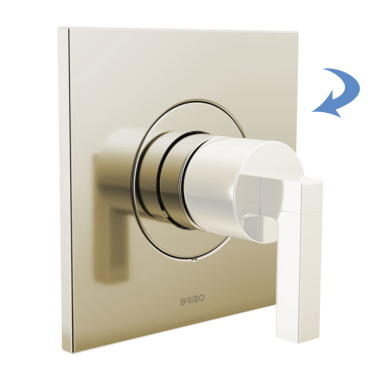 Click here to see Brizo T66T022-PNLHP Brizo Frank Lloyd Wright Sensori Single-Handle Thermostatic Valve Trim, Less Handle, Polished Nickel - T66T022-PNLHP