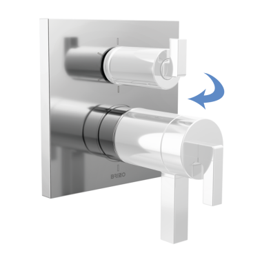 Click here to see Brizo T75622-PCLHP Brizo Frank Lloyd Wright TempAssure Thermostatic Valve Trim w/ 6-Function Diverter Trim, Less Handles, Polished Chrome - T75622-PCLHP