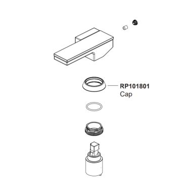 Click here to see Brizo RP101801NK Brizo Luxe Nickel Cap, Frank Lloyd Wright Collection - RP101801NK