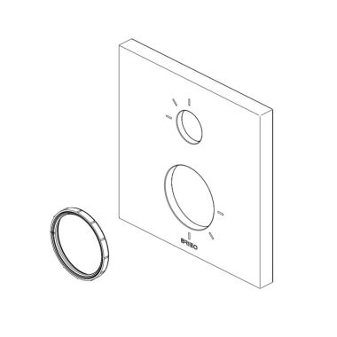 Click here to see Brizo RP101839NK Brizo Luxe Nickel/Teak 3-Function Escutcheon, Frank Lloyd Wright Collection - RP101839NK