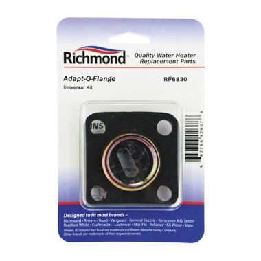 Click here to see  RP6830 Rheem Adapt-O-flange Universal Kit for Water Heaters - RP6830