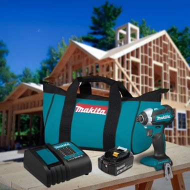 Click here to see Makita XDT131 Makita 18V LXT Lithium-Ion 3.0Ah BL Brushless Cordless XPT Impact Driver Kit - XDT131 