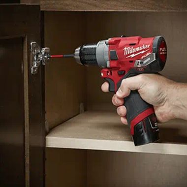 Click here to see Milwaukee 2504-22 Milwaukee 1/2in M12 FUEL Hammer Drill Kit with 1/2in Chuck, Compact Battery Pack, XC 4.0 Extended Capacity Battery Pack, Charger, Belt Clip, and Carrying Case - 2504-22