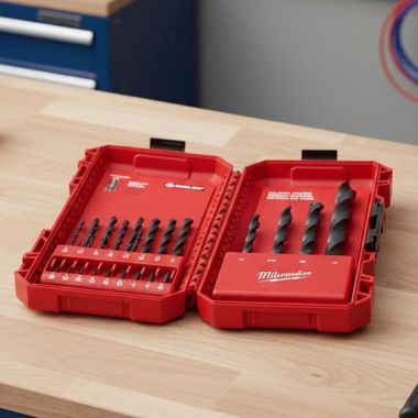 Click here to see Milwaukee 48-89-2801 Milwaukee THUNDERBOLT 21-Piece Black Oxide Drill Bit Set with PACKOUT Compatible Accessory Case, 1/16