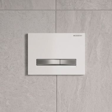 Click here to see Geberit 115.788.11.2 Geberit Sigma50 Actuator Plate for Dual Flush, White Alphine - 115.788.11.2