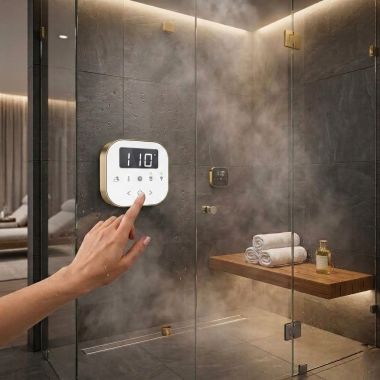 Click here to see Mr. Steam ABTLRLXWHBB Mr. Steam Air Butler Linear Steam Generator Control Kit, White/Brushed Bronze - ABTLRLXWHBB