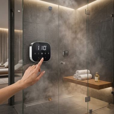 Click here to see Mr. Steam ABUTLER1B-MB Mr. Steam AirButler Steam Generator Control Kit, Matte Black - ABUTLER1B-MB
