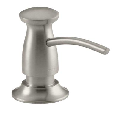 Click here to see Kohler 1893-C-BN Kohler Transitional 16 Oz. Soap/Lotion Dispenser, Round, Vibrant Brushed Nickel - K-1893-C-BN