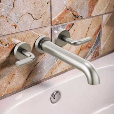 Click here to see  T70435-NKLHP Brizo Litze Wall-Mount Tub Filler with High Flow Ceramic Valve, 9.8 GPM, Brilliance Luxe Nickel - T70435-NKLHP 