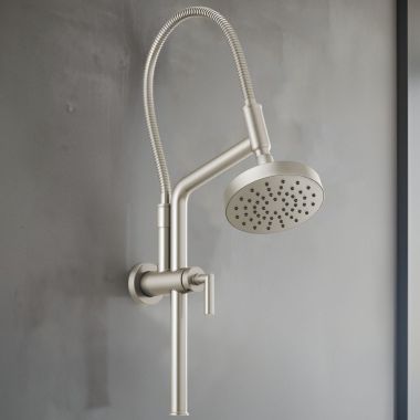 Click here to see Brizo 81892-NK Brizo Linear Round Slide Bar Shower Arm and Flange, Brilliance Luxe Nickel - 81892-NK