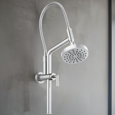 Click here to see Brizo 81892-PC Brizo Linear Round Slide Bar Shower Arm and Flange, Polished Chrome - 81892-PC