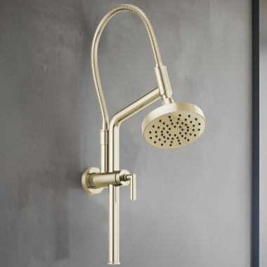 Click here to see Brizo 81892-PN Brizo Linear Round Slide Bar Shower Arm and Flange, Brilliance Polished Nickel - 81892-PN