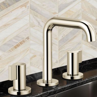 Click here to see Brizo 65332LF-PNLHP-ECO Brizo Litze Two-Handle Widespread Lavatory Faucet, Less Handles, 1.2 GPM, Brilliance Polished Nickel - 65332LF-PNLHP-ECO