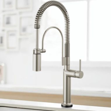 Click here to see Brizo 64375LF-SSLHP Brizo Odin SmartTouch Semi-Professional Kitchen Faucet, Less Handle, TempID, MagneDock, DIAMOND Seal, 1.8 GPM, Brilliance Stainless - 64375LF-SSLHP
