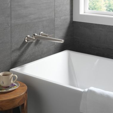 Click here to see Delta T5771-SS-PR-WL Delta Galeon Two-Handle Wall-Mount Tub Filler, Lumicoat Stainless - T5771-SS-PR-WL