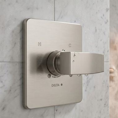 Click here to see  T14067-SS-PP Delta Modern Angular Monitor 14 Series Single-Handle Valve Trim, Stainless - T14067-SS-PP