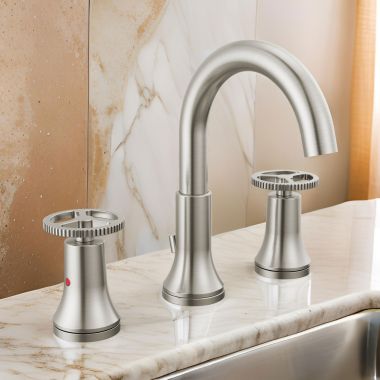Click here to see Delta 3558-SSMPU-DST Delta Trinsic High-Arc Stainless Lavatory Faucet for 4