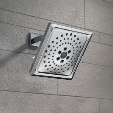 Click here to see Delta 52684-PR Delta H2Okinetic 3-Setting Raincan Shower Head, 1.75 GPM, Lumicoat Chrome - 52684-PR