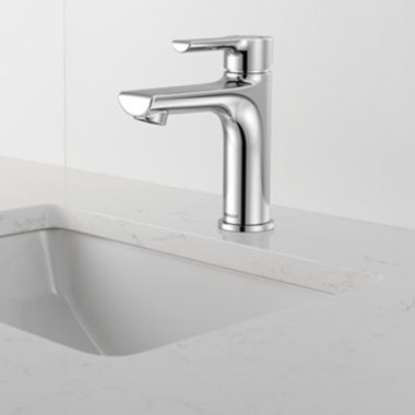 Click here to see Peerless P1513LF Peerless Flute Single-Hole Bathroom Faucet with 50/50 Pop-Up Drain, Single-Handle, 1.0 GPM, Lever Handle, ADA, WaterSense, Chrome - P1513LF