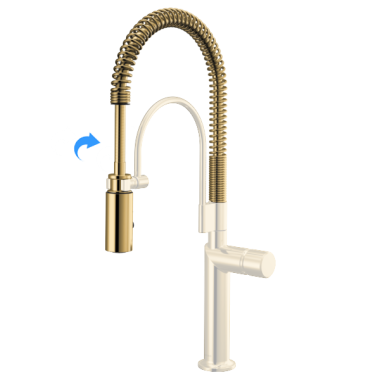 Click here to see Brizo RP101728PG Brizo Odin Semi-Professional Faucet Spring and Sprayer Assembly, Brilliance Polished Gold - RP101728PG