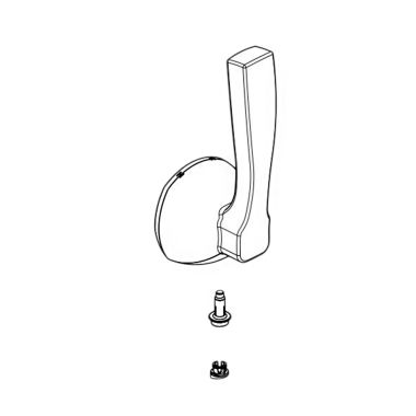 Click here to see Delta RP101711ARPR Delta Stryke Arctic Stainless Handle Kit for Stryke Kitchen Faucets, Includes Handle, Screw, and Button - RP101711ARPR