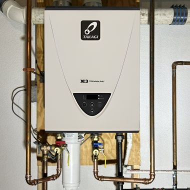 Click here to see Takagi TK-540X3-NIH Takagi TK-540X3-NIH Natural Gas Condensing Tankless Water Heater w/ X3 Scale Prevention, Indoor, 10 GPM