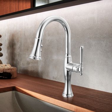 Click here to see Brizo 63958LF-PC Brizo Tulham Single Handle Pull-Down Bar/Prep Faucet, Chrome - 63958LF-PC