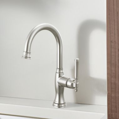 Click here to see Brizo 61058LF-SS Brizo Tulham Single-Handle Bar Faucet, Lever Handle, 1.8 GPM, Brilliance Stainless - 61058LF-SS