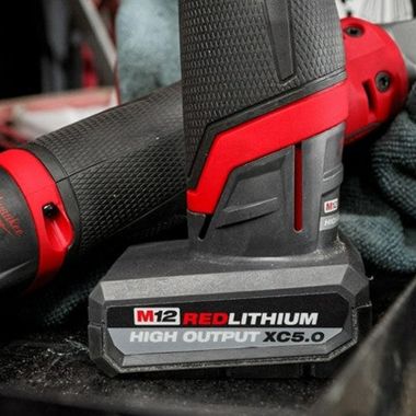 Click here to see Milwaukee 48-11-2450 Milwaukee M12 REDLITHIUM High Output Battery Pack, 12V, 5.0 Ah - 48-11-2450