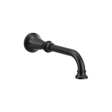 Click here to see Moen TFS5001BL Moen Colinet Wall Mounted Matte Black Non-Diverter Tub Spout, 10-1/16 Spout Reach, Metal Construction - TFS5001BL