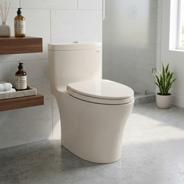 Click here to see TOTO USA INC MS646124CEMFGN#12 TOTO Aquia IV Elongated One-Piece Toilet w/ SS124 SoftClose Seat, CEFIONTECT, TORNADO FLUSH, ADA-Compliant Universal Height, Sedona Beige - MS646124CEMFGN#12