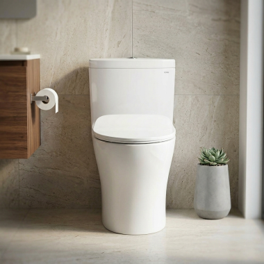Click here to see  MS646234CEMFGN#01 TOTO Aquia IV One-Piece Elongated Toilet with SS234 Seat, 1.28/0.9 GPF Dual Flush, WASHLET+ Ready, Cotton White - MS646234CEMFGN#01