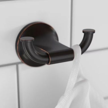 Click here to see Pfister BRH-PFM0Y Pfister Pfirst Modern Double Robe Hook, Metal, Tuscan Bronze - BRH-PFM0Y