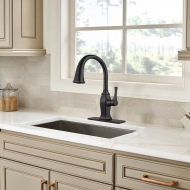 Click here to see Pfister GT529-BFY Pfister Briarsfield Single-Handle Pull-Down Kitchen Faucet, Tuscan Bronze - GT529-BFY