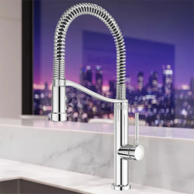 Click here to see Pfister GT529-BRUC Pfister Bruton One-Handle Semi-Pro Pull-Down Kitchen Faucet, 1.8 GPM, Polished Chrome - GT529-BRUC