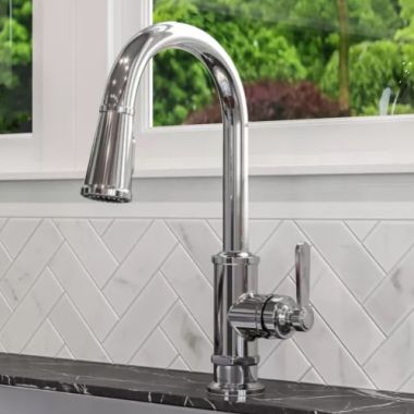 Click here to see Pfister GT529-TDC Pfister Port Haven Single-Handle Pull-Down Kitchen Faucet, Auto-Align, MagnePfit, Pforever Seal, 1.8 GPM, Polished Chrome - GT529-TDC