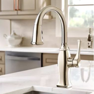 Click here to see Pfister GT572-BFD Pfister Briarsfield 1-Handle Pull-Down Bar/Prep Faucet, Polished Nickel - GT572-BFD
