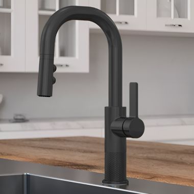 Click here to see Pfister GT572-MTB Pfister Montay Single-Handle Pull-Down BarPrep Kitchen Faucet, 1.8 GPM, Matte Black - GT572-MTB