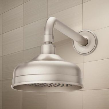 Click here to see Pfister LG15-TB0K Pfister Tisbury Raincan Shower Head, 1-Function, Brushed Nickel - LG15-TB0K