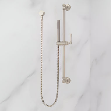 Click here to see Pfister LG16-3TBK PFISTER LG16-3TBK TISBURY HANDHELD SHOWER WITH SLIDE BAR BRUSHED NICKEL