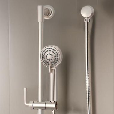 Click here to see Pfister LG16-510K PFISTER LG16-510K HANDHELD SHOWER WITH SLIDE BAR BRUSHED NICKEL
