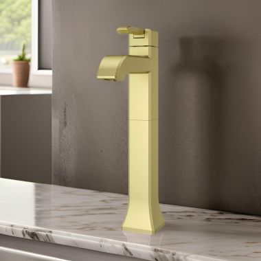 Click here to see Pfister LG40-FE0BG PFISTER LG40-FE0BG PARK AVENUE ONE HANDLE VESSEL LAV FAUCET BRUSHED GOLD