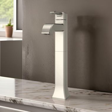 Click here to see Pfister LG40-FE0D PFISTER LG40-FE0D PARK AVENUE ONE HANDLE VESSEL LAV FAUCET POLISHED NICKEL