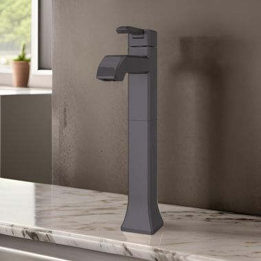 Click here to see Pfister LG40-FE0Y PFISTER LG40-FE0Y PARK AVENUE ONE HANDLE VESSEL LAV FAUCET TUSCAN BRONZE