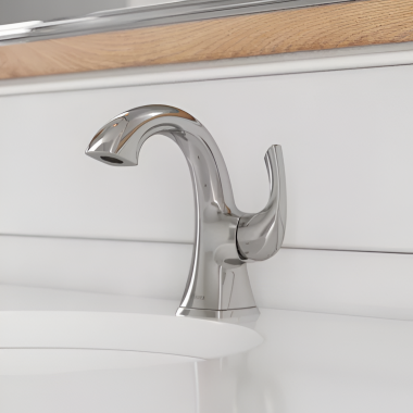 Click here to see Pfister LG42-BS0K PFISTER LG42-BS0K BRONSON ONE HANDLE LAV FAUCET BRUSHED NICKEL