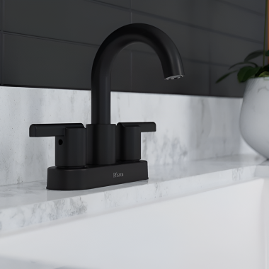 Click here to see Pfister LG48-BI0B PFISTER LG48-BI0B BRISLIN TWO HANDLE LAV FAUCET MATTE BLACK