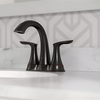 Click here to see Pfister LG48-WRPY PFISTER LG48-WRPY WELLER TWO HANDLE LAV FAUCET TUSCAN BRONZE