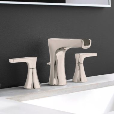 Click here to see Pfister LG49-MF1K PFISTER LG49-MF1K KELEN TWO HANDLE WIDESPREAD LAV FAUCET BRUSHED NICKEL