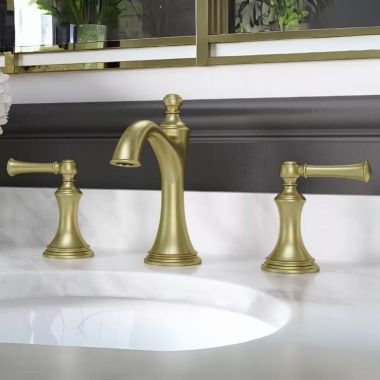 Click here to see Pfister LG49-TB0BG PFISTER LG49-TB0BG TISBURY TWO HANDLE WIDESPREAD LAV FAUCET BRUSHED GOLD