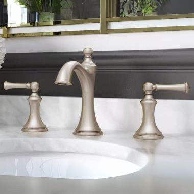 Click here to see Pfister LG49-TB0K PFISTER LG49-TB0K TISBURY TWO HANDLE WIDESPREAD LAV FAUCET BRUSHED NICKEL